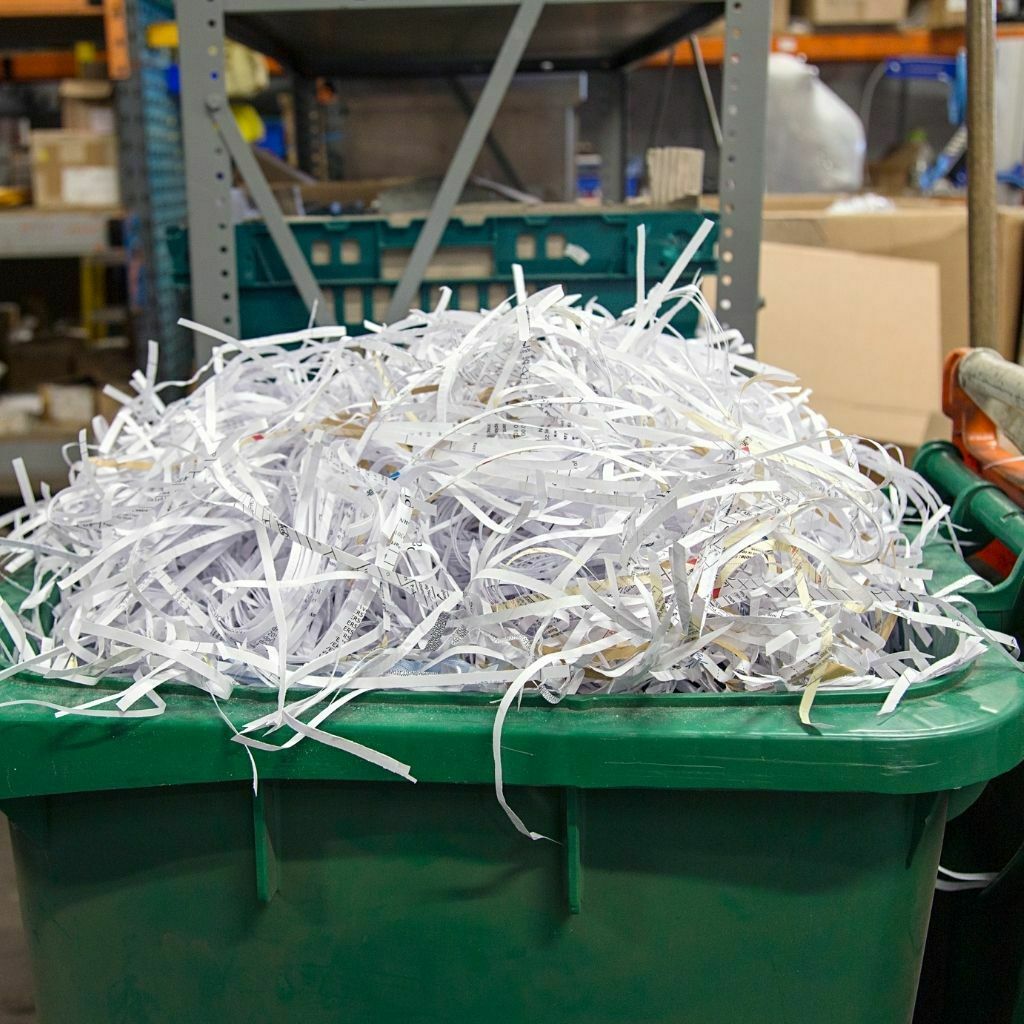 Document shredding bins
